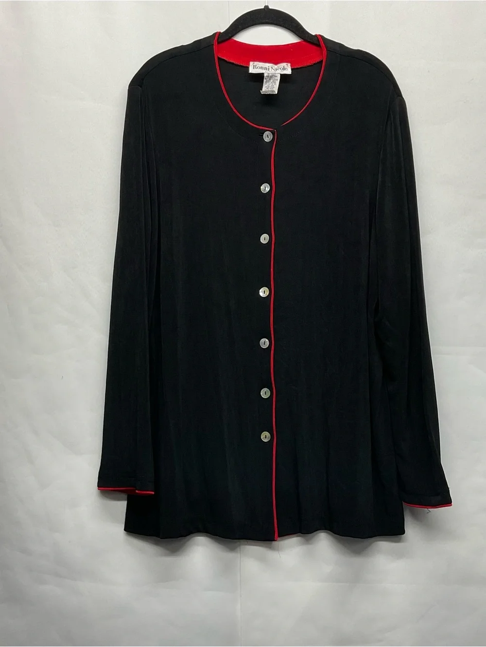 Ronni Nicole VTG 2-piece set Black maxi dress and a matching cardigan Size 16